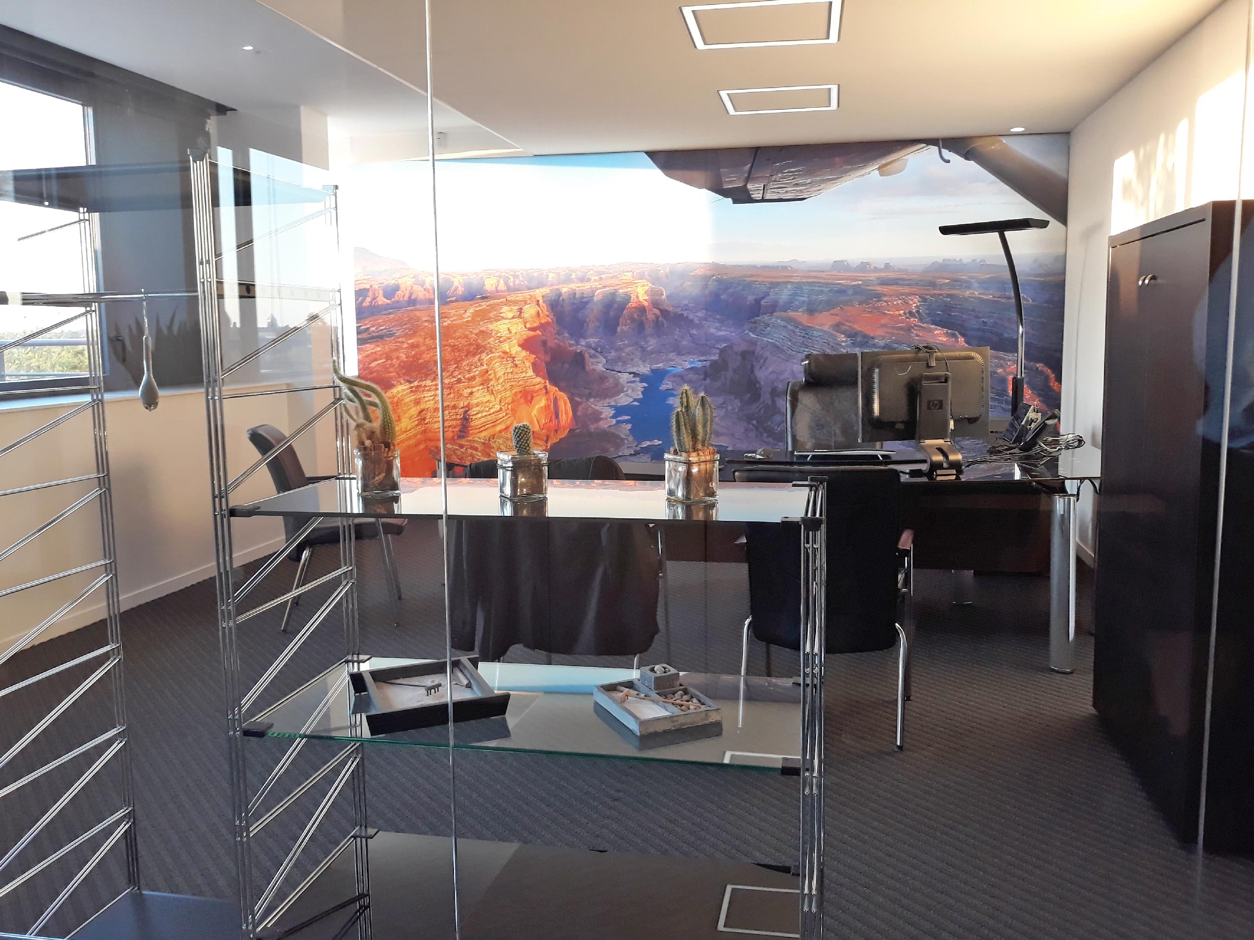 Aménagement de bâtiment tertiaire, de bureaux modernes et accueillants