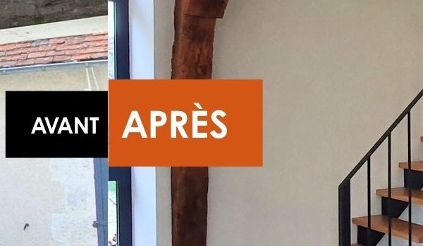 Photo de la réalisation Vue intérieure d'une réhabilitation d'une ancienne dépendance en (…)