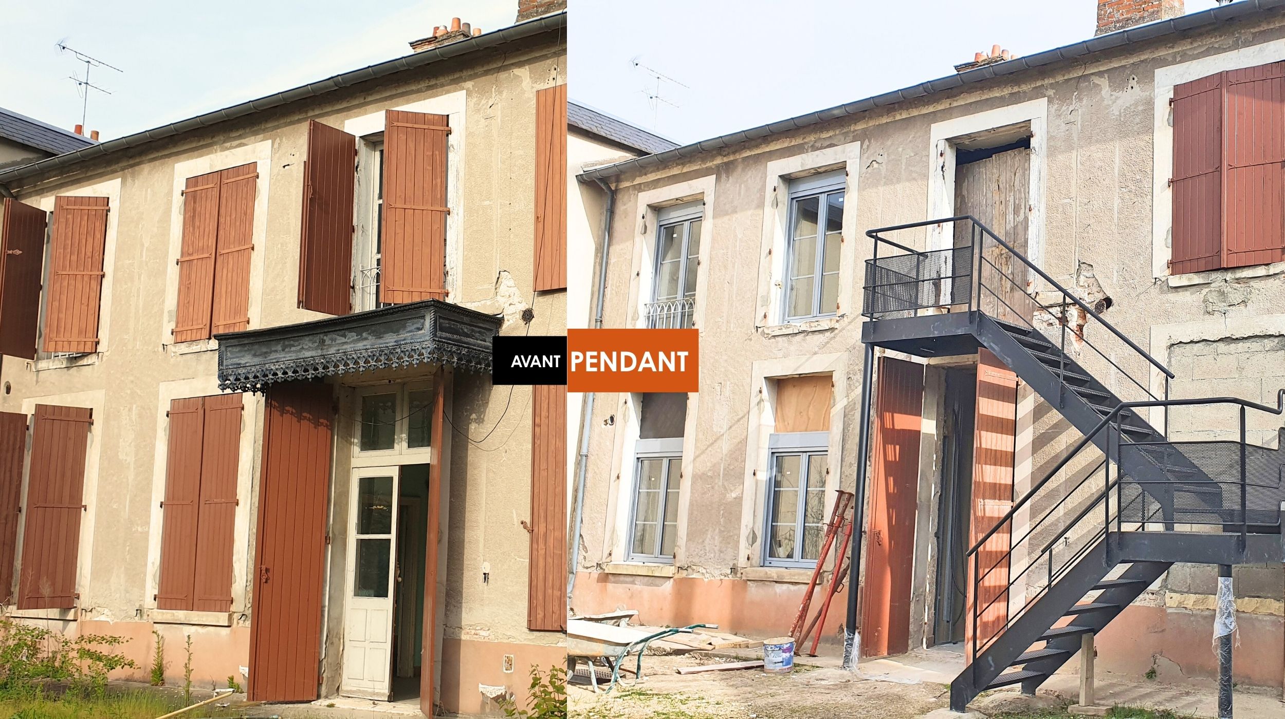 Réhabilitation d'une maison bourgeoise de cœur centre-ville protégé - (…)